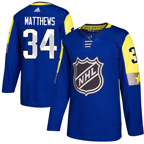 Adidas Maple Leafs #34 Auston Matthews Royal 2018 All-Star Atlantic Division Authentic Stitched NHL Jersey
